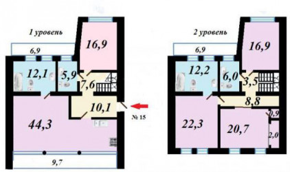 Четырёхкомнатная квартира 199.3 м²